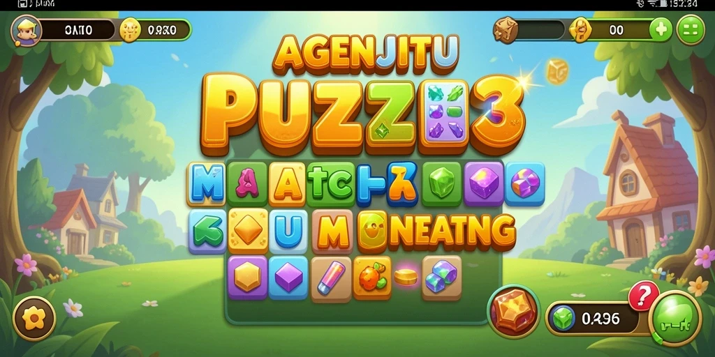 Screeshot utama gameplay AGENJITU yang seru dan penuh warna.