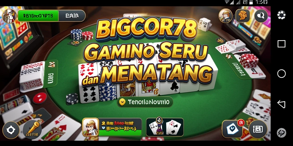 Screenshot gameplay seru dari permainan Domino BIGCOR78.