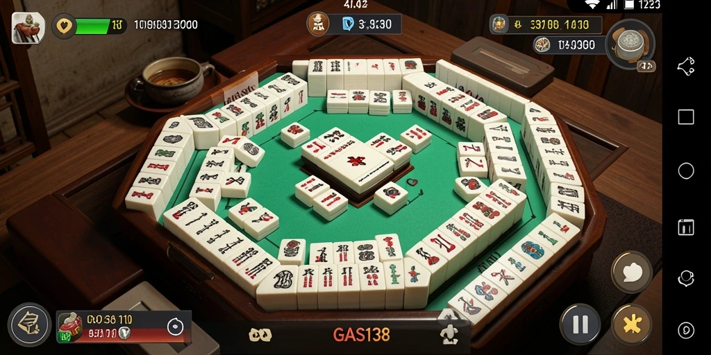 Screenshot gameplay GAS138 yang menunjukkan aksi seru permainan Mahjong.