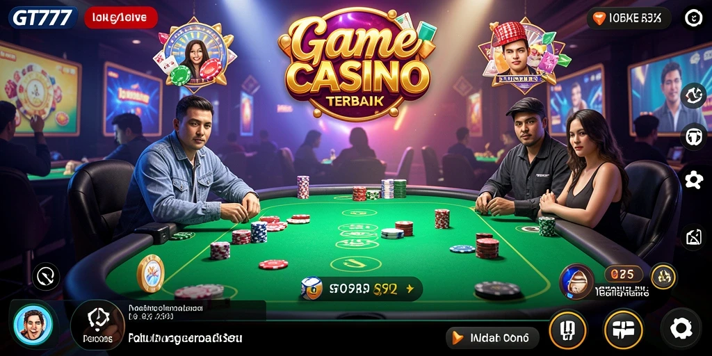 Tangkapan layar GT777 menunjukkan gameplay yang menarik dan interaksi langsung dengan dealer.