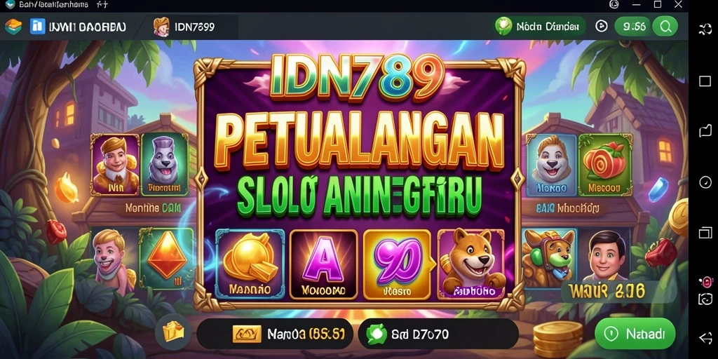 Tampilan gameplay seru dengan banyak pilihan mesin slot.