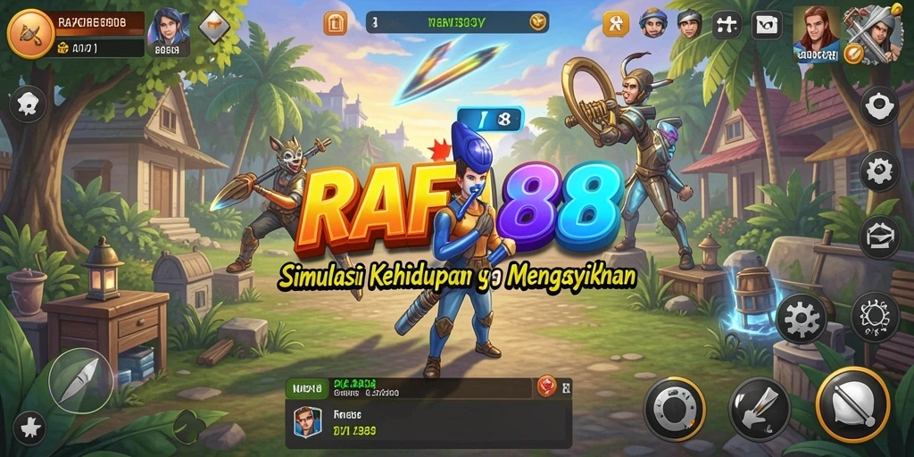 Tangkapan layar menunjukkan karakter RAFA88 dalam aksi simulasi kehidupan.
