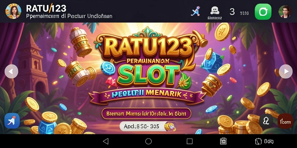 Screenshot gameplay RATU123 menampilkan momen seru saat memutar gulungan slot.