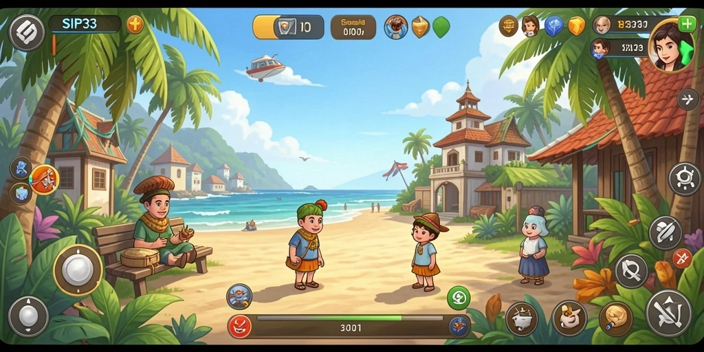 Tampilan gameplay SIP33 yang cerah dan menarik.