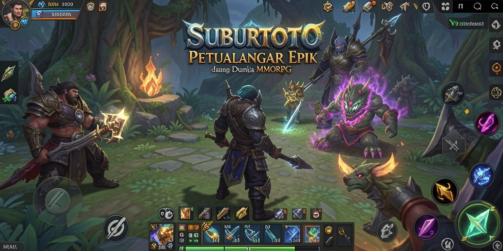 Screenshot gameplay SUBURTOTO menampilkan pertempuran epik dan grafis menawan.
