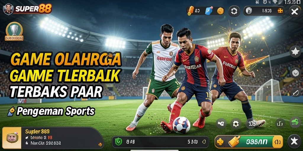 Tampilan utama gameplay SUPER88 yang menampilkan aksi olahraga seru.
